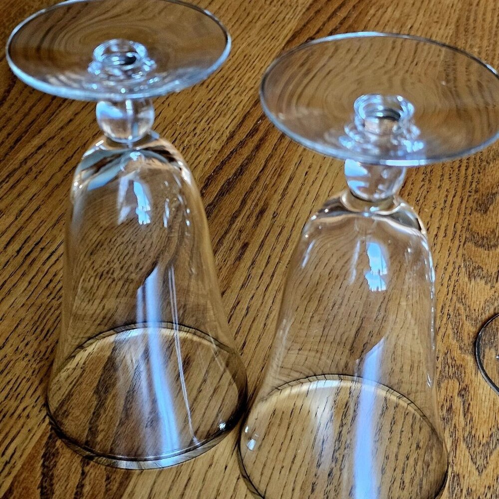 3 Glastonbury Lotus Romance Ice Tea Glasses 7" platinum lined rim vntage 1955 - Picture 6 of 10